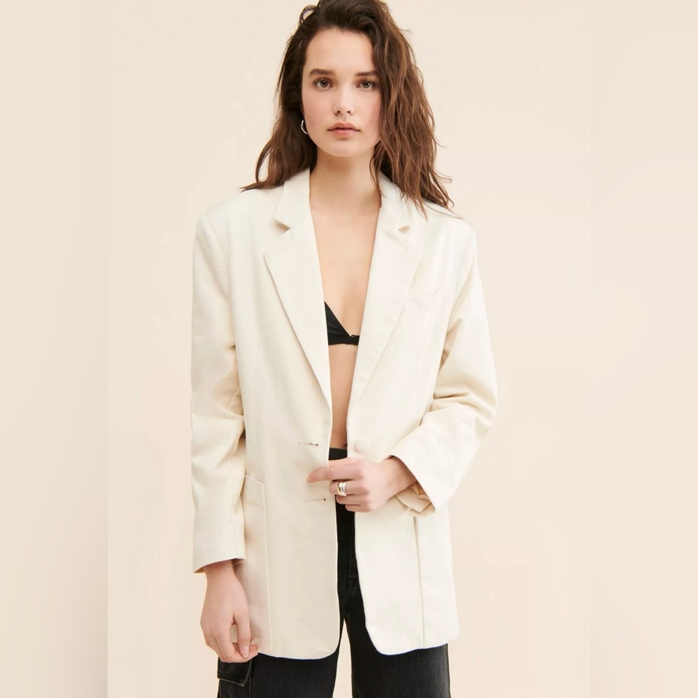 AFRM oversized denim blazer